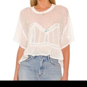 Free people dressy T-shirt brand new with tags
